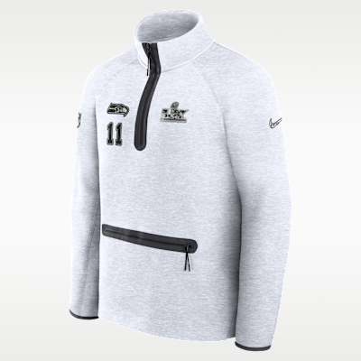 Seattle Seahawks Jaxon Smith-Njigba Super Bowl LX Opening Night Tech Fleece Men's Nike NFL 1/2-Zip Top