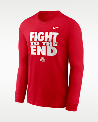 Мужская футболка Ohio State Sideline Slogan Nike Dri-FIT College Long-Sleeve