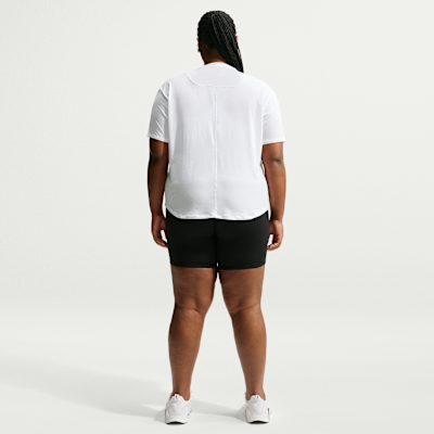 Nike One Relaxed Dri-FIT Kısa Kollu Kadın Üstü (Büyük Beden) görsel 5