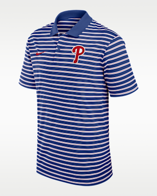 Мужские  Philadelphia Phillies Striped Victory Nike Dri-FIT MLB Polo