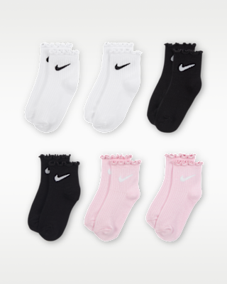 Женские носки Nike Kids' Lettuce Welt Ankle Socks (6 Pairs)