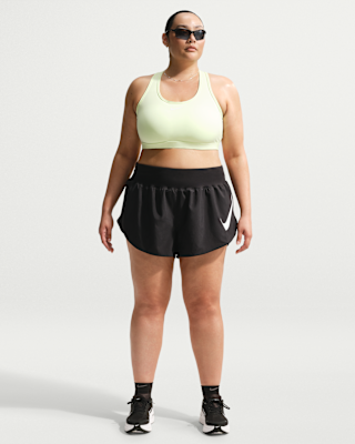Женские шорты Nike Tempo Flow Swoosh Dri-FIT Mid-Rise Brief-Lined Shorts (Plus Size) для бега
