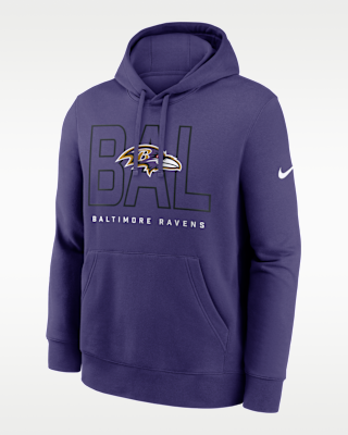 Мужское худи Baltimore Ravens Busted Play Club Nike NFL Pullover Hoodie