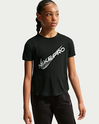 Детские шорты Nike Pro Big Kids' (Girls') Dri-FIT Short-Sleeve Top