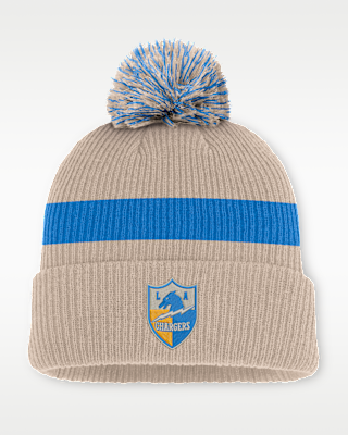 Мужские  Los Angeles Chargers Rewind Peak Nike NFL Cuffed Pom Beanie