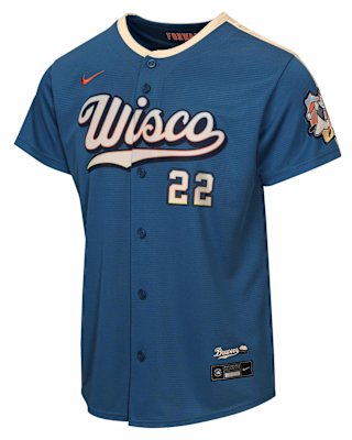 Детские джерси Christian Yelich Milwaukee Brewers City Connect Big Kid's Nike MLB Stadium Jersey