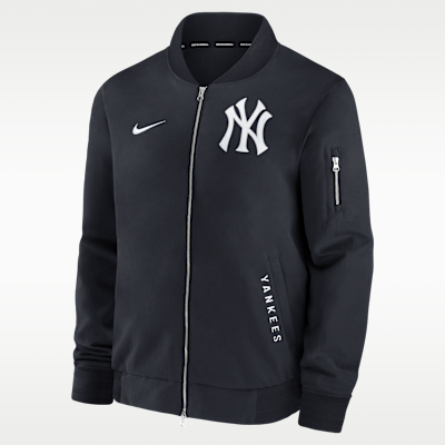 New York Yankees Authentic Collection Dugout Men's Nike MLB Full-Zip Bomber Jacket