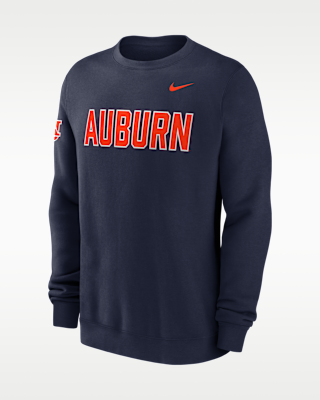 Мужские Auburn Sideline Club Nike College Pullover Crew