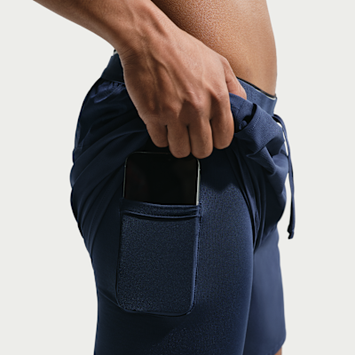 Nike Stride Dri-FIT 18 cm 2'si 1 Arada Erkek Koşu Şortu görsel 6