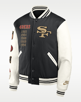 Мужская куртка San Francisco 49ers Rivalries Collection Nike NFL Full-Snap Varsity