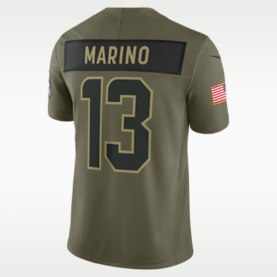 Jersey Nike Dri-FIT de la NFL Limited para hombre Dan Marino Miami Dolphins Salute to Service Retired