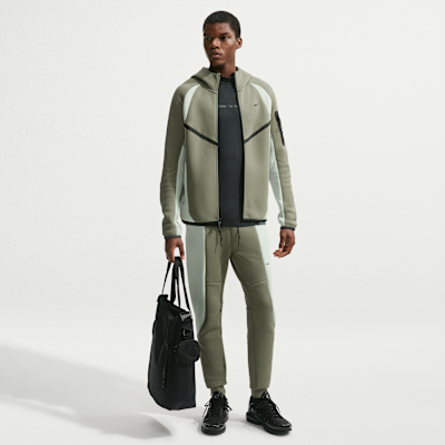 Nike Tech Renk Bloklu Tam Boy Fermuarlı Fleece Windrunner Erkek Ceketi görsel 4
