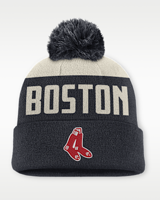 Мужские Boston Red Sox Cooperstown Peak Nike MLB Cuffed Pom Beanie