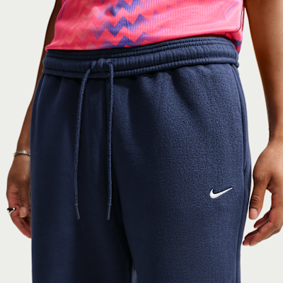 Nike Studio Fleece Orta Kalınlıkta Normal Belli Açık Paçalı Kadın Eşofman Altı görsel 6