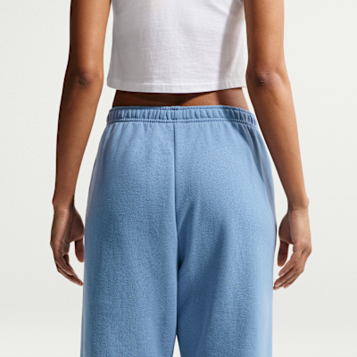 Nike Studio Fleece Orta Kalınlıkta Yüksek Belli Oversize Dar Paça Kadın Eşofman Altı görsel 3