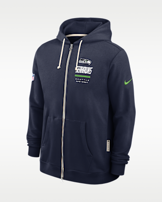 Мужское худи Seattle Seahawks Sideline Standard Issue Nike Dri-FIT NFL Full-Zip Hoodie