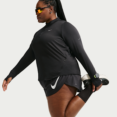Nike Swift Dri-FIT UV Çeyrek Fermuarlı Kadın Koşu Üstü (Büyük Beden) görsel 3