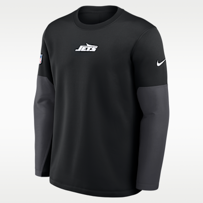 Playera de manga larga Nike Therma-FIT de la NFL para hombre New York Jets Scripted To Win Sideline Coach