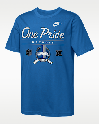 Детская футболка Detroit Lions Rewind Hometown Slub Big Kids' Nike Dri-FIT NFL