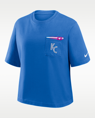 Женская футболка Kansas City Royals City Connect Pocket Boxy Nike MLB