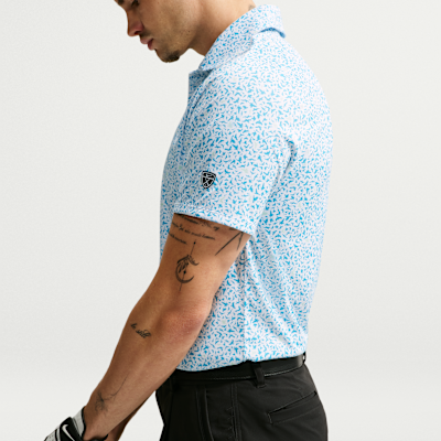 Nike Par Dri-FIT Microprint Birds Erkek Golf Polo Üstü görsel 3