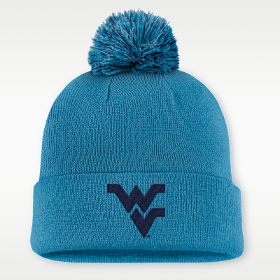 Gorro con dobladillo y pompón universitario Nike para hombre West Virginia Primetime Campus Toned