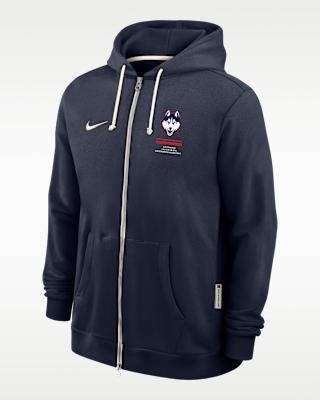Мужское худи UConn Sideline Standard Issue Nike Dri-FIT College Full-Zip Hoodie