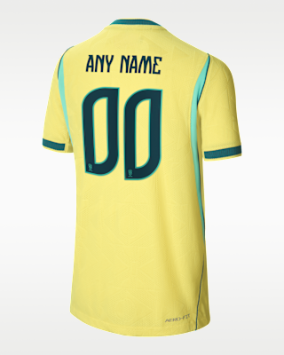 Детские джерси Brazil 2026/27 Match Home Big Kids' Nike Aero-FIT Soccer Authentic Custom Jersey By You