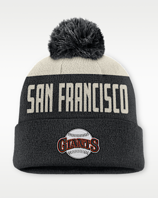 Мужские San Francisco Giants Cooperstown Peak Nike MLB Cuffed Pom Beanie