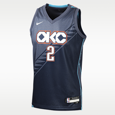 Jersey Nike de la NBA Swingman para niños talla grande de Shai Gilgeous-Alexander de los Oklahoma City Thunder City Edition