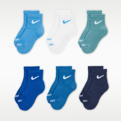 Calcetines de 1/4 para preescolar (6 pares) Nike Dri-FIT Performance Basics