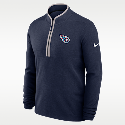 Playera de manga larga Nike Dri-FIT de la NFL de medio cierre para hombre Tennessee Titans Logo Victory