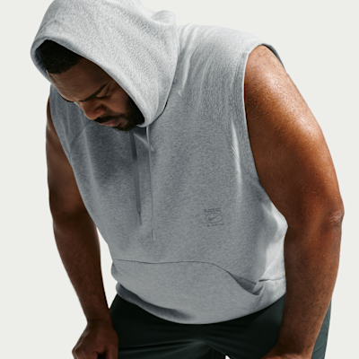 Nike N.A.C. Dri-FIT Fleece Kolsuz Kapüşonlu Erkek Antrenman Üstü görsel 8