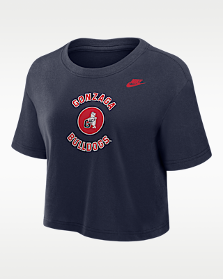 Женская футболка Gonzaga Bulldogs Nike Dri-FIT Cropped