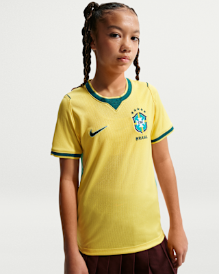 Детские джерси Brazil 2026 Stadium Home Big Kids' Nike Dri-FIT Soccer Replica Jersey