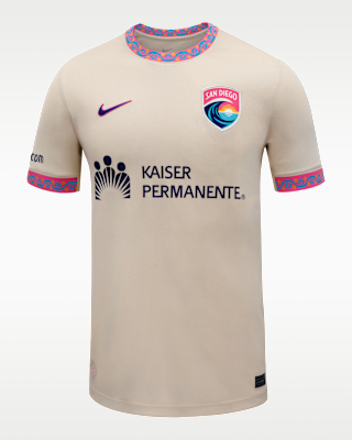 Мужские джерси San Diego Wave FC Stadium Edition Nike Dri-FIT Replica Jersey