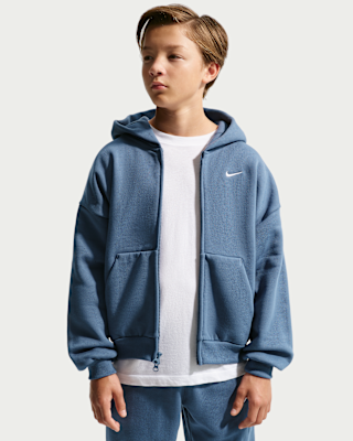 Детское худи Nike Sportswear Solo Swoosh Big Kids' Fleece Full-Zip Hoodie