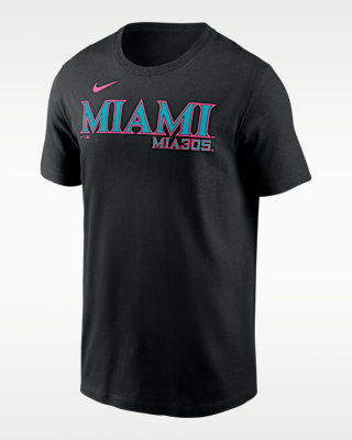 Мужская футболка Miami Marlins City Connect Wordmark Nike MLB