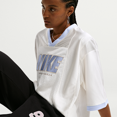 Nike Sportswear Bol Kesimli Kısa Kollu Grafikli Kadın Forması görsel 3