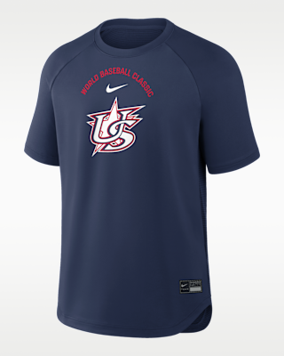 Мужские  USA Baseball 2026 World Baseball Classic Batting Practice Pregame Nike Dri-FIT Top