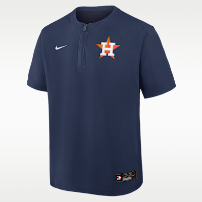 Houston Astros Authentic Collection Men's Nike Dri-FIT MLB 1/4-Zip Short-Sleeve Windshirt