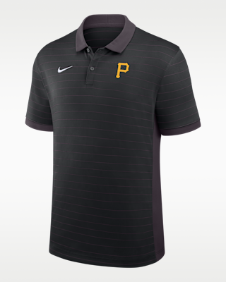 Мужские  Pittsburgh Pirates Authentic Collection Striped Victory Nike Dri-FIT MLB Polo