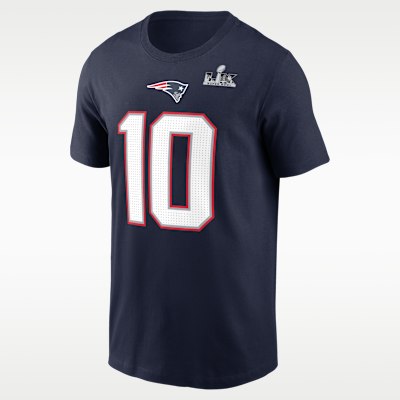 Drake Maye New England Patriots Super Bowl LX Men's Nike NFL T-Shirt