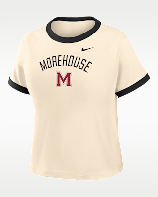 Женская футболка Nike College (Morehouse College) Cropped Ringer