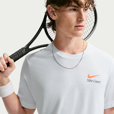 NikeCourt Dri-FIT Erkek Tenis Tişörtü görsel 3