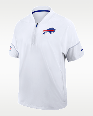Мужская куртка Buffalo Bills Sideline Coach Nike NFL 1/2-Zip Short-Sleeve Hooded