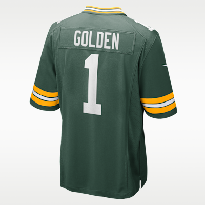 Jersey Nike de la NFL Game para hombre Matthew Golden Green Bay Packers 2025 NFL Draft First Round Pick