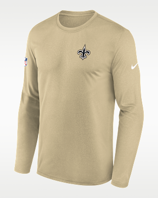 Мужская футболка New Orleans Saints Alt Legend Small Logo Nike Dri-FIT NFL Long-Sleeve