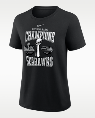 Женская футболка Seattle Seahawks Super Bowl LX Champions Trophy Collection Nike NFL