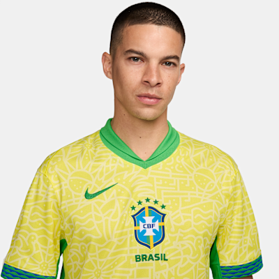 Jersey de fútbol Nike Dri-FIT replica de Brasil local 2024 Stadium para hombre